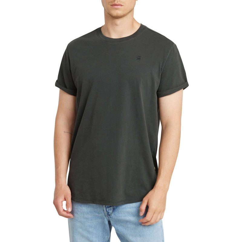 G-star Raw - T-shirt En Coton Noir Uni Avec Un Col Rond Et Une Coupe Droite - Noir G-star Raw - T-shirt En Coton Noir Uni Avec Un Col Rond Et Une Coupe Droite - Noir
