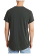Thumbnail T-shirt en coton noir uni avec un col rond et une coupe droite - Image 2