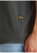 Thumbnail T-shirt en coton noir uni avec un col rond et une coupe droite - Image 4
