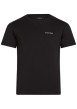 Thumbnail T-shirt en coton noir uni avec une coupe droite et un col rond