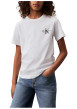 Thumbnail T-shirt en coton blanc uni avec une coupe droite et un col rond