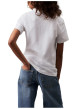 Thumbnail T-shirt en coton blanc uni avec une coupe droite et un col rond - Image 2