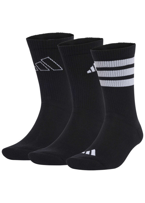Lot de 3 paires de chaussettes mi-hautes noires unies différentes