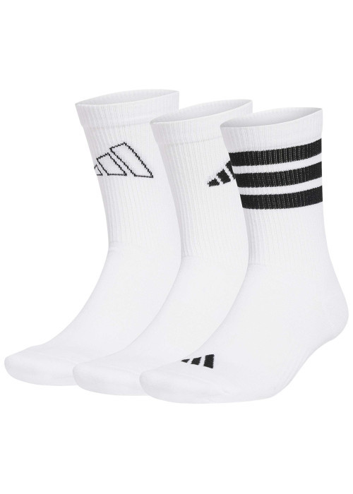Lot de 3 paires de chaussettes mi-hautes blanches unies différentes