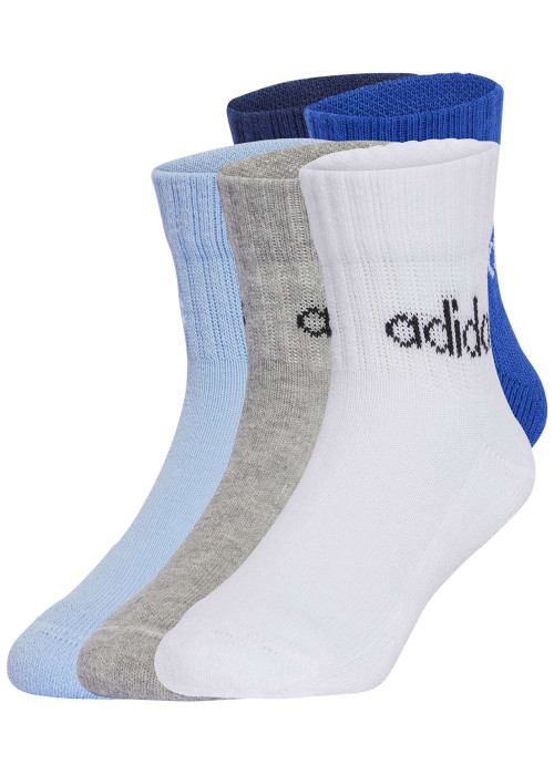 Lot de 5 paires de chaussettes basses multicolores unies avec le logo