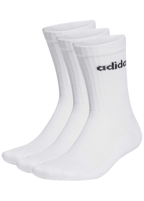 Lot de 3 paires de chaussettes mi-hautes en coton mélangé blanches unies