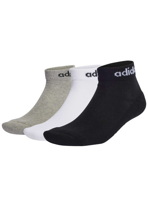 Lot de 3 paires de chaussettes basses en coton mélangé multicolores unies