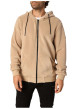 Thumbnail Sweat camel en maille polaire à capuche et cordon de serrage
