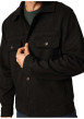 Thumbnail Chemise noire unie à coupe droite avec un col chemise et des manches longues - Image 3