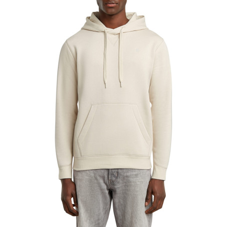 Sweat à capuche blanc uni avec une coupe droite...
