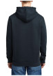 Thumbnail Sweat à capuche marine uni avec une poche kangourou et une coupe droite - Image 2