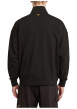 Thumbnail Sweat zippé en coton noir uni avec une coupe droite et un col montant - Image 2