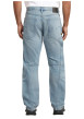 Thumbnail Jean en coton bleu avec des passants à la taille et une coupe droite - Image 2