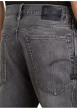 Thumbnail Jean en coton gris avec une coupe droite et des passants à la taille - Image 3