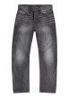 Thumbnail Jean en coton gris avec une coupe droite et des passants à la taille - Image 4