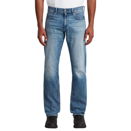 Jean en coton bleu avec une coupe droite et des...