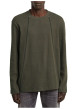 Thumbnail T-shirt en coton gris uni avec une coupe droite et un col rond