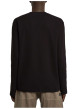 Thumbnail T-shirt en coton noir uni avec un col rond et une coupe droite - Image 2
