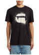 Thumbnail T-shirt en coton noir imprimé avec logo iconique et une coupe droite