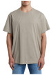 Thumbnail T-shirt en coton gris uni avec une coupe droite et un patch d'authenticité