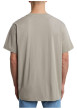 Thumbnail T-shirt en coton gris uni avec une coupe droite et un patch d'authenticité - Image 2