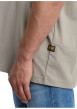 Thumbnail T-shirt en coton gris uni avec une coupe droite et un patch d'authenticité - Image 3