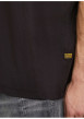 Thumbnail T-shirt en coton noir uni avec un col rond et un patch d'authenticité - Image 3