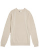 Thumbnail Pull en coton blanc uni avec une coupe droite et un col rond - Image 4