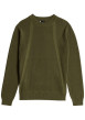 Thumbnail Pull en coton vert uni avec un col rond et un patch d'authenticité - Image 4