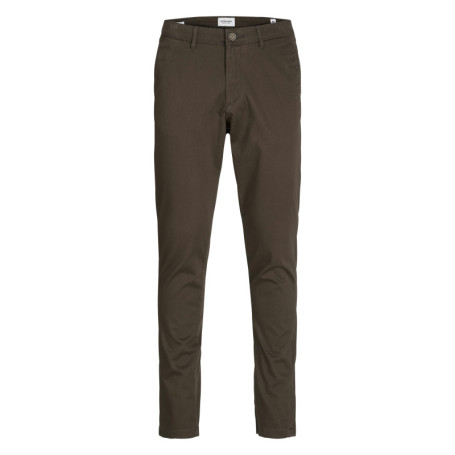 Pantalon Chino Marco Bowie en coton marron uni...