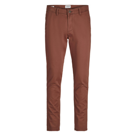 Pantalon Chino Marco Bowie en coton brique uni...
