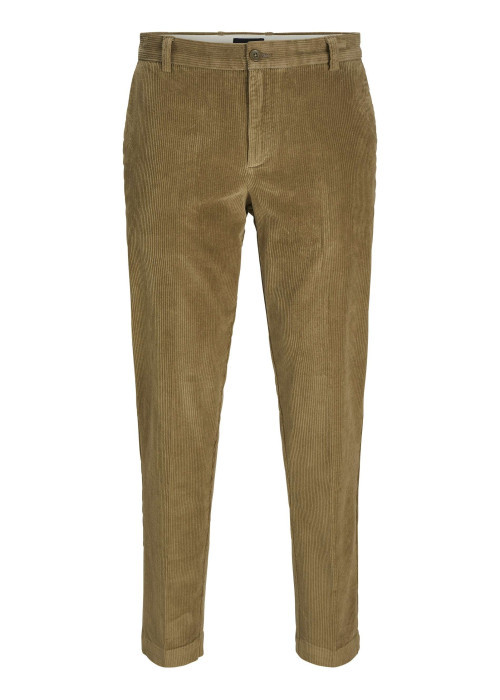 Pantalon camel en coton Chino Ace Corduroy en...