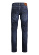Thumbnail Jean 5 poches Clark en coton indigo délavé avec une coupe droite - Image 2