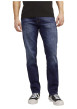 Thumbnail Jean 5 poches Clark en coton indigo délavé avec une coupe droite - Image 3