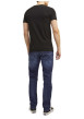 Thumbnail Jean 5 poches Clark en coton indigo délavé avec une coupe droite - Image 5