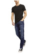 Thumbnail Jean 5 poches Clark en coton indigo délavé avec une coupe droite - Image 7