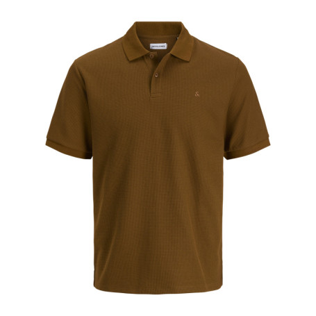 Polo camel Austin en maille piquée à coupe...