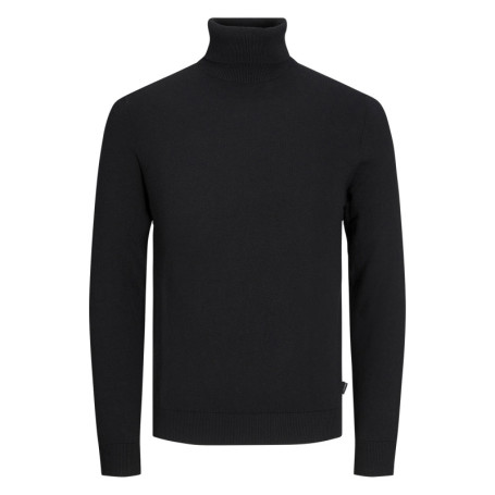 Pull noir en maille fine à coupe ajustée avec...