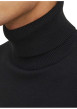 Thumbnail Pull noir en maille fine à coupe ajustée avec col roulé et manches longues - Image 6
