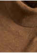 Thumbnail Pull camel en maille fine à coupe ajustée avec col roulé et manches longues - Image 3