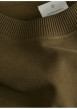 Thumbnail T-shirt manches courtes en coton kaki uni avec une coupe droite - Image 3