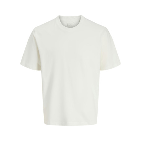 T-shirt manches courtes en coton blanc uni avec...