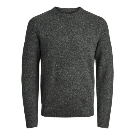 Pull anthracite en laine avec une coupe droite...