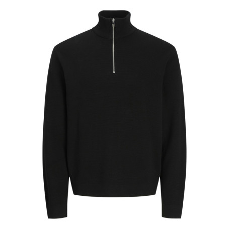 Pull en coton noir en maille fine à coupe...