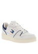 Thumbnail Baskets en cuir blanches et bleues avec une fermeture à lacets - Image 3