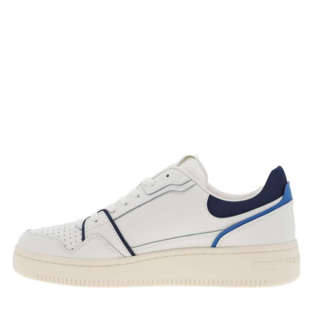 Baskets en cuir blanches et bleues avec une...