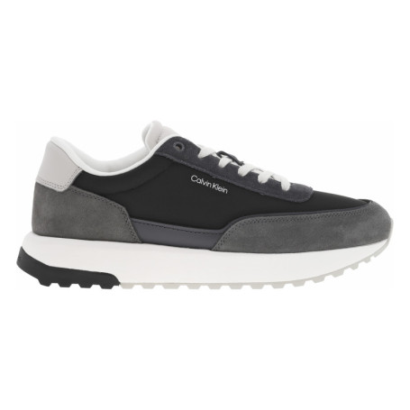 Baskets running en cuir grises avec des...