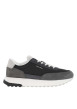Thumbnail Baskets running en cuir grises avec des empiècements en cuir nubuck