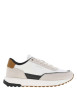 Thumbnail Baskets running en cuir blanches et crème avec des empiècements en cuir nubuck