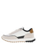 Thumbnail Baskets running en cuir blanches et crème avec des empiècements en cuir nubuck - Image 2